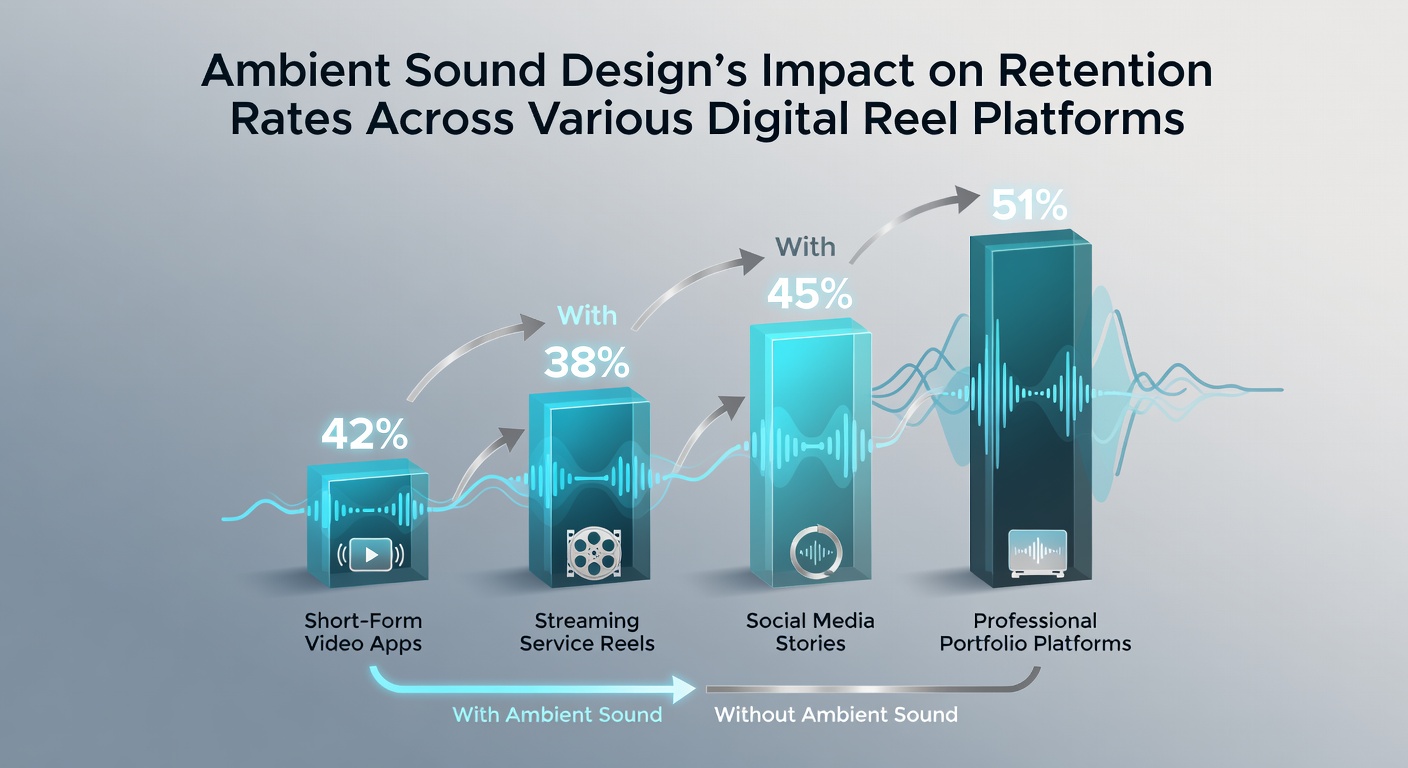 Comparative retention charts for reel platforms using refined ambient sound profiles