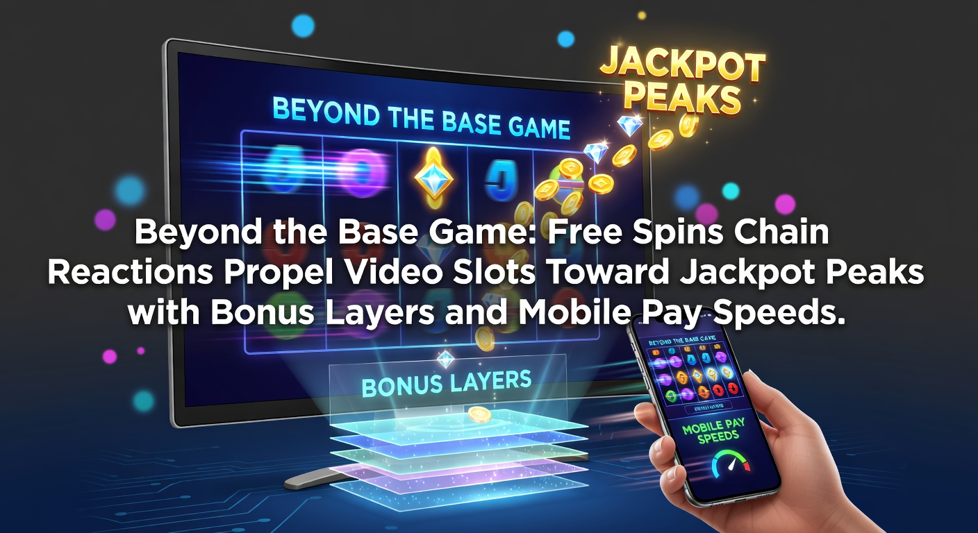 Vibrant video slot screen showing cascading free spins triggering multiple bonus layers and jackpot symbols aligning