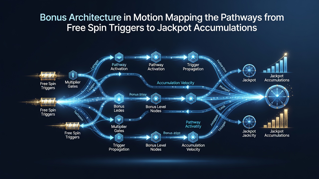 Flowchart illustrating how free spin sequences feed into jackpot meters across mobile and desktop slot platforms