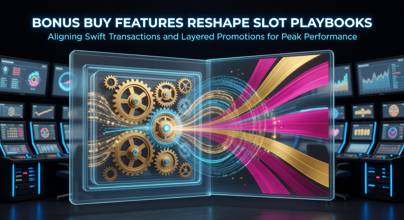 Vibrant slot screen displaying a bonus buy button alongside cascading symbols and a speedy deposit notification, illustrating quick access to high-volatility features