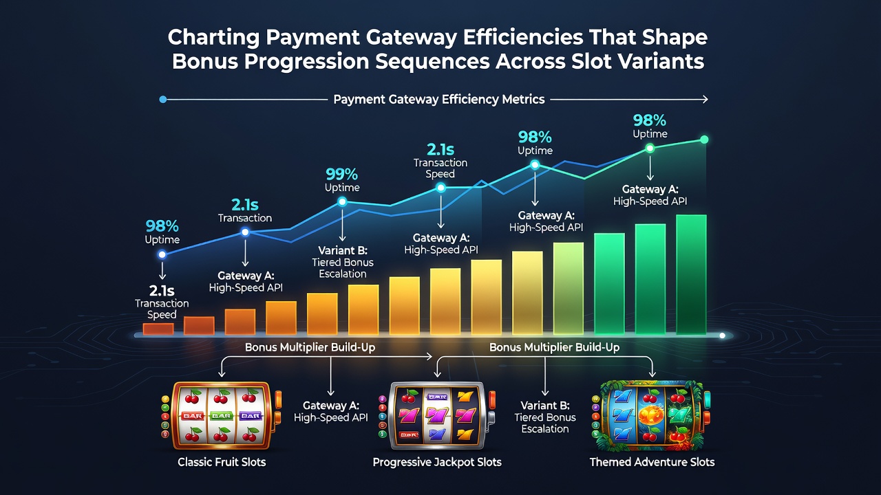 Diagram illustrating how efficient payment processing accelerates bonus chains in classic, video, and progressive slots