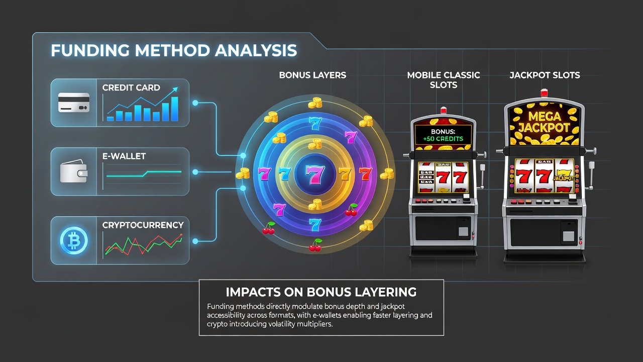 Mobile slot interface showing layered bonus indicators and deposit options