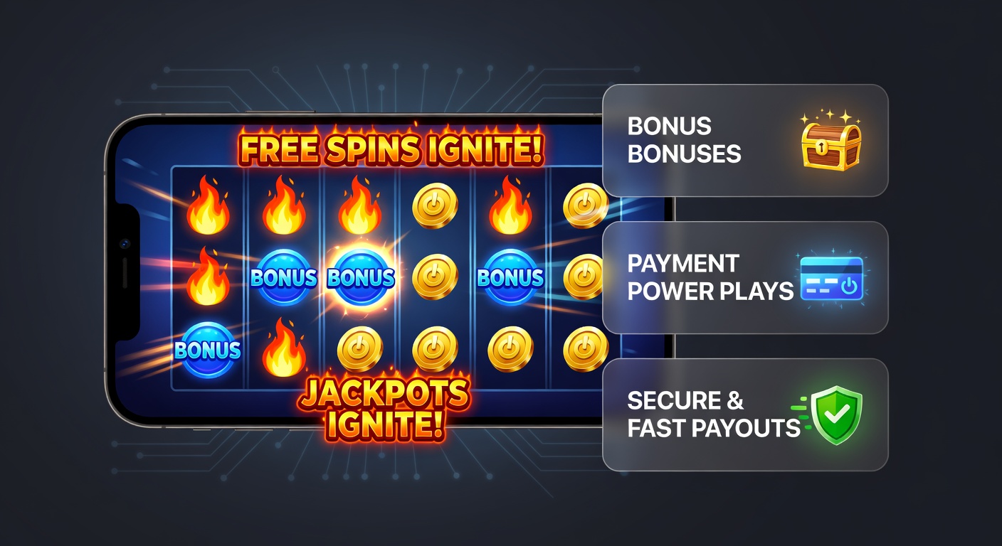 Dynamic close-up of a mobile slot jackpot exploding during a free spins bonus round with glowing payment icons