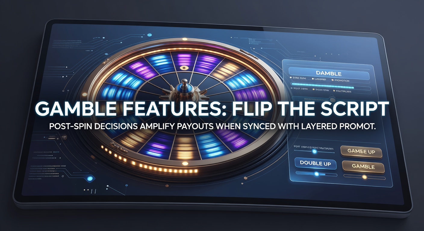 Dynamic gamble wheel spinning with overlaid promo banners highlighting deposit bonuses and instant withdrawal icons