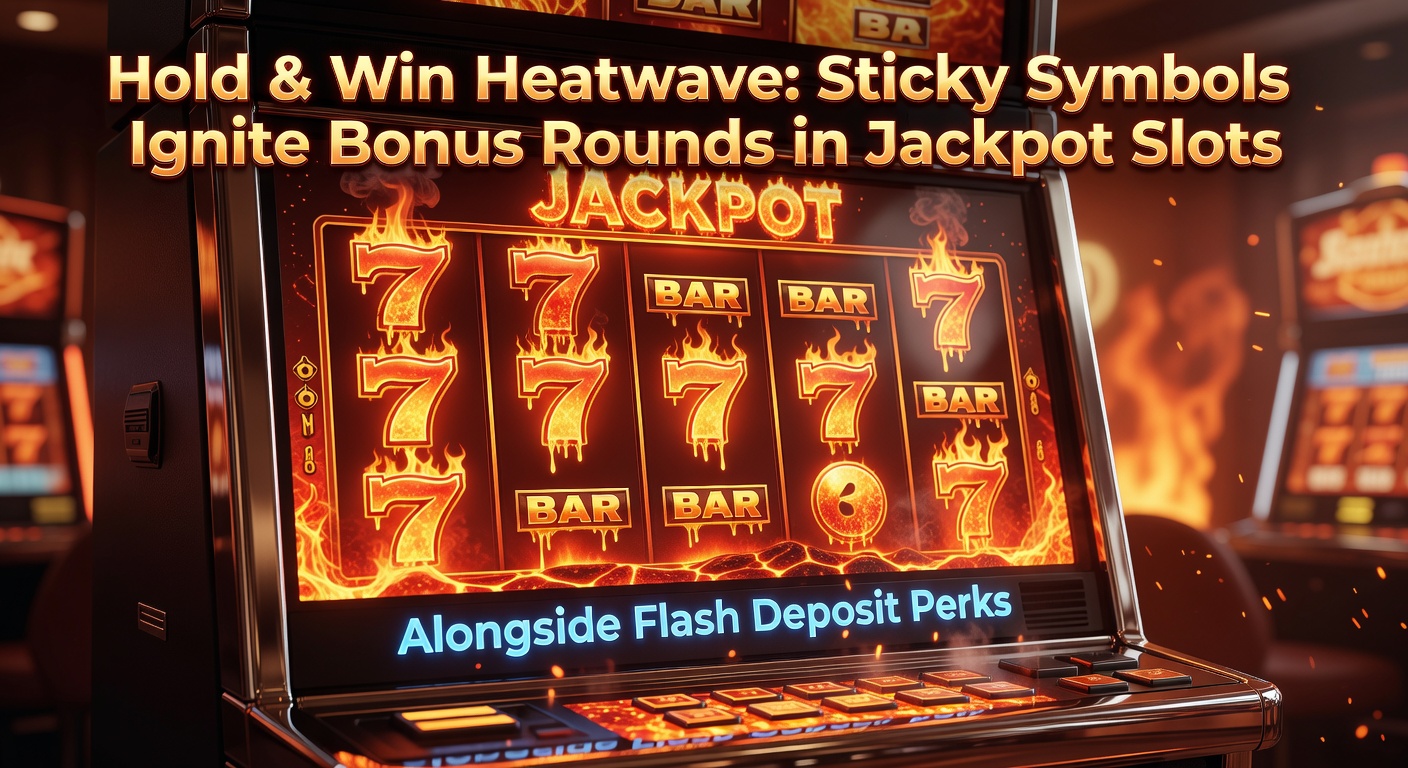 Vibrant slot screen showing Hold & Win Heatwave with sticky symbols lighting up reels and jackpot meters glowing
