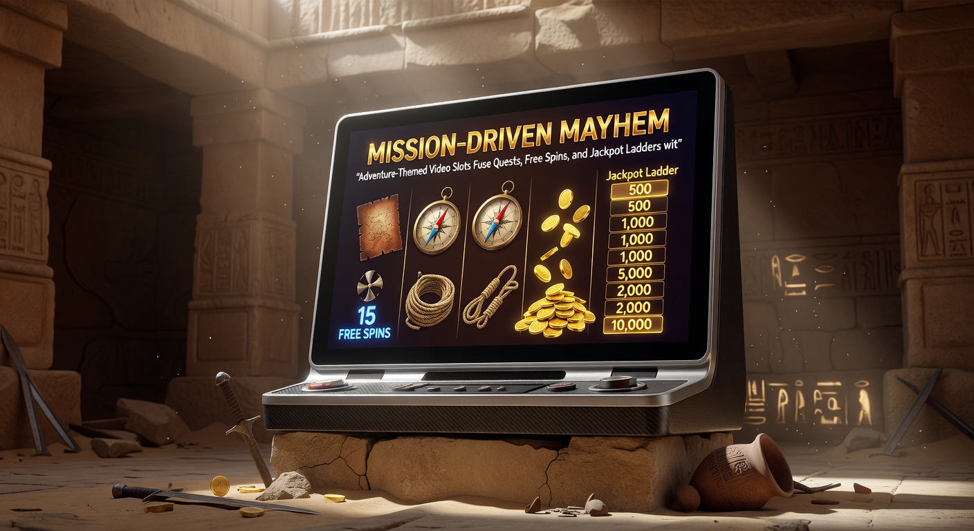 Dynamic slot interface displaying a jackpot ladder climb amid an adventure quest, with free spin counters and treasure maps