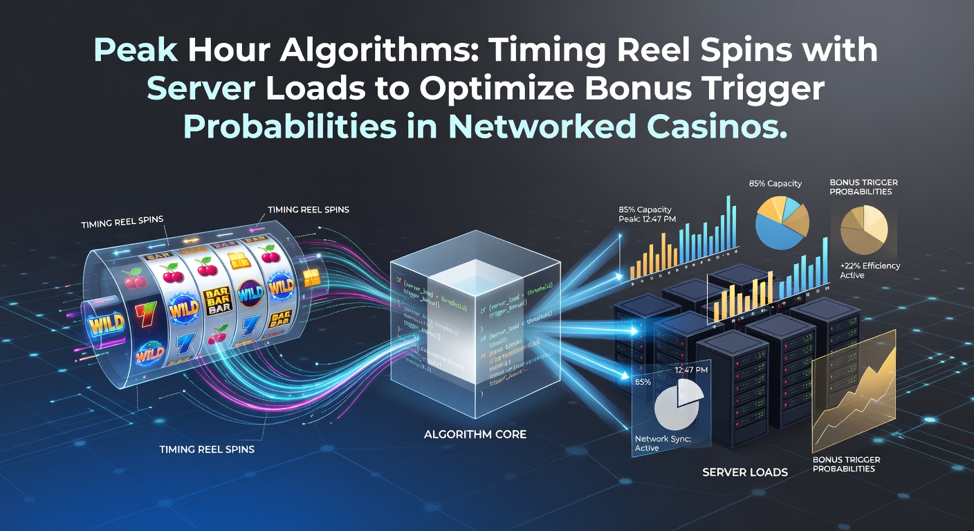 Server load monitoring dashboard showing real-time reel spin timing adjustments in a networked casino environment