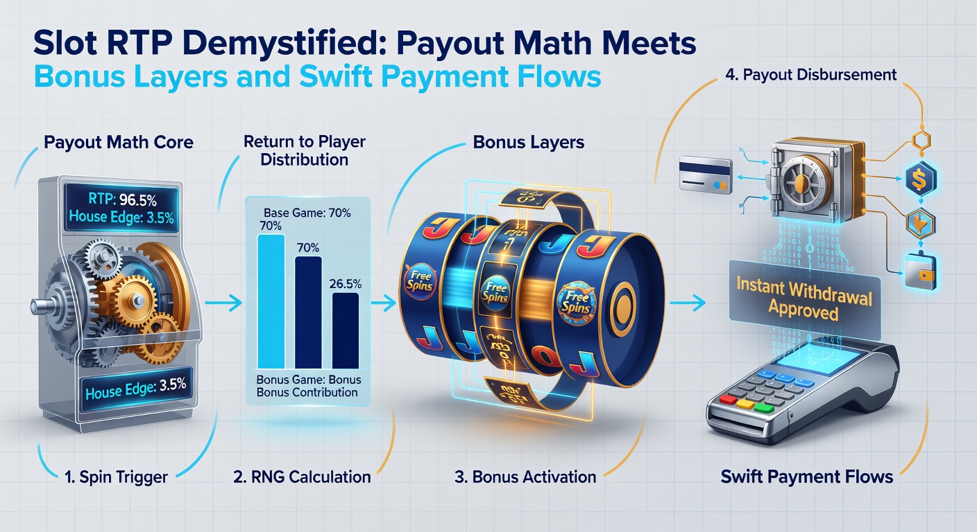 Close-up of slot bonus round interface showing multiplier stacks, RTP meter, and instant payment confirmation overlay